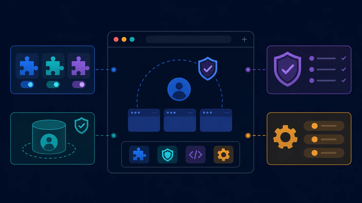 Trusted browser customization through a controlled Social Browser extension engine